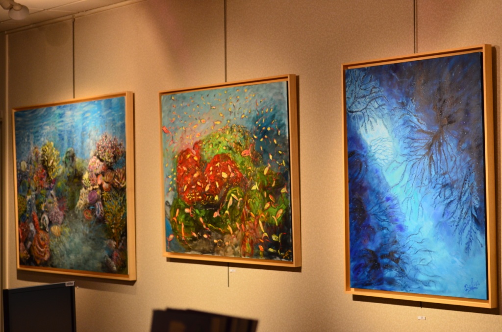 Œuvres Fonds marins — exposition Les Arcades 2012