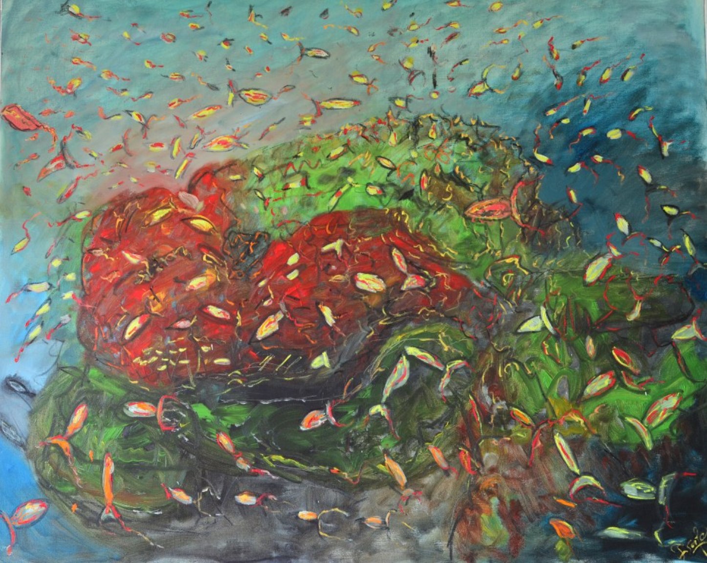 Fonds marins — peinture Isafara 19