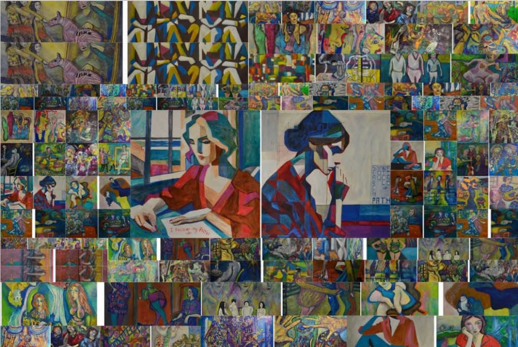 Montage des peintures ISAYOTTA